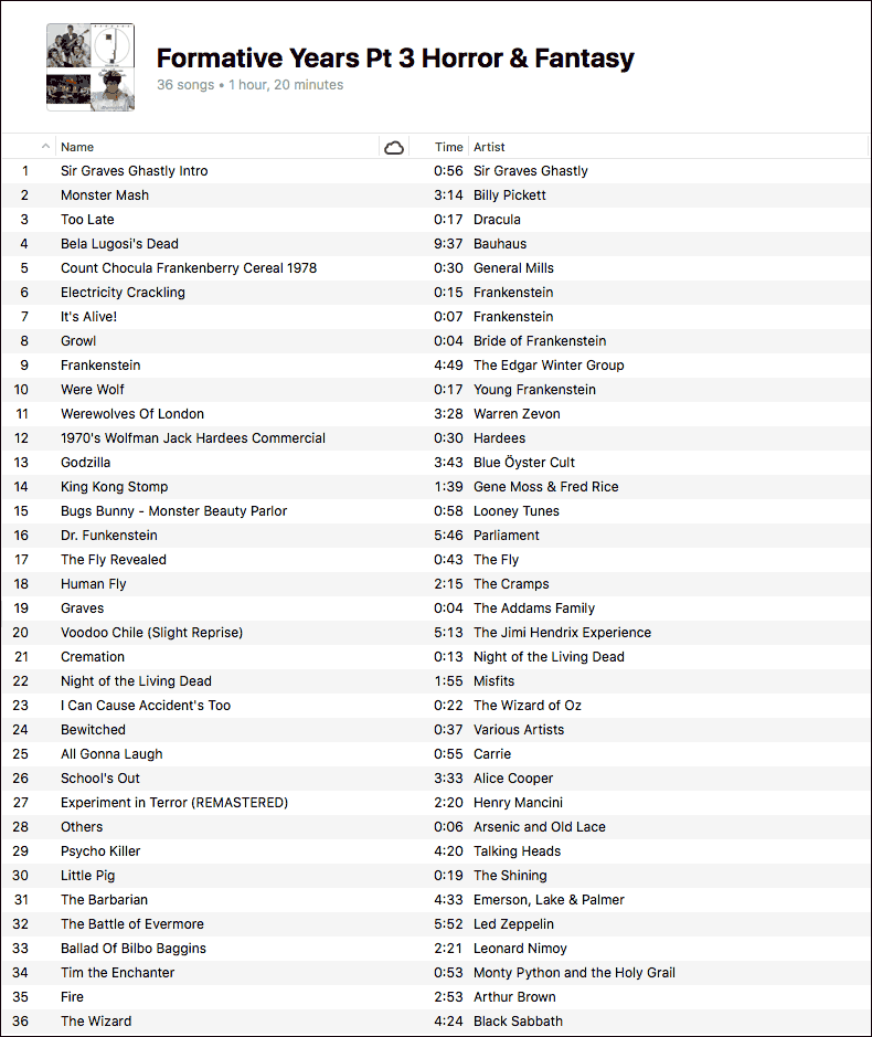 '70s horror and fantasy playlist